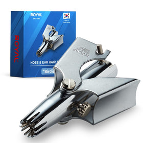 ROYAL Manual Nose Hair Trimmer front view with precision rotary blades
