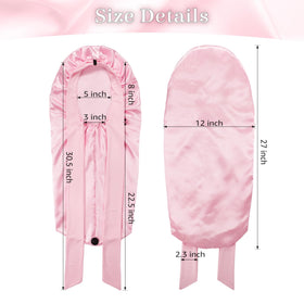 ROYBENS Long Satin Bonnet flat lay showing quality material