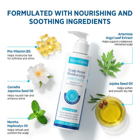 Roycederm conditioner being massaged into hair