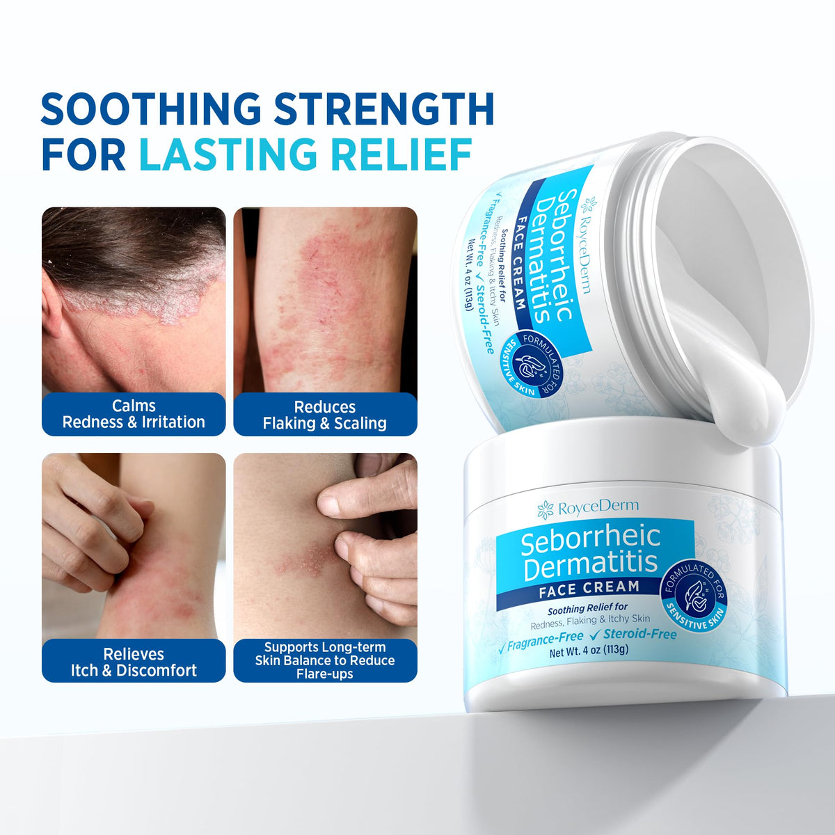 Roycederm Seborrheic Dermatitis Face Cream 4 oz packaging
