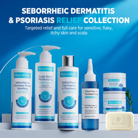 Roycederm Seborrheic Dermatitis Set on bathroom shelf