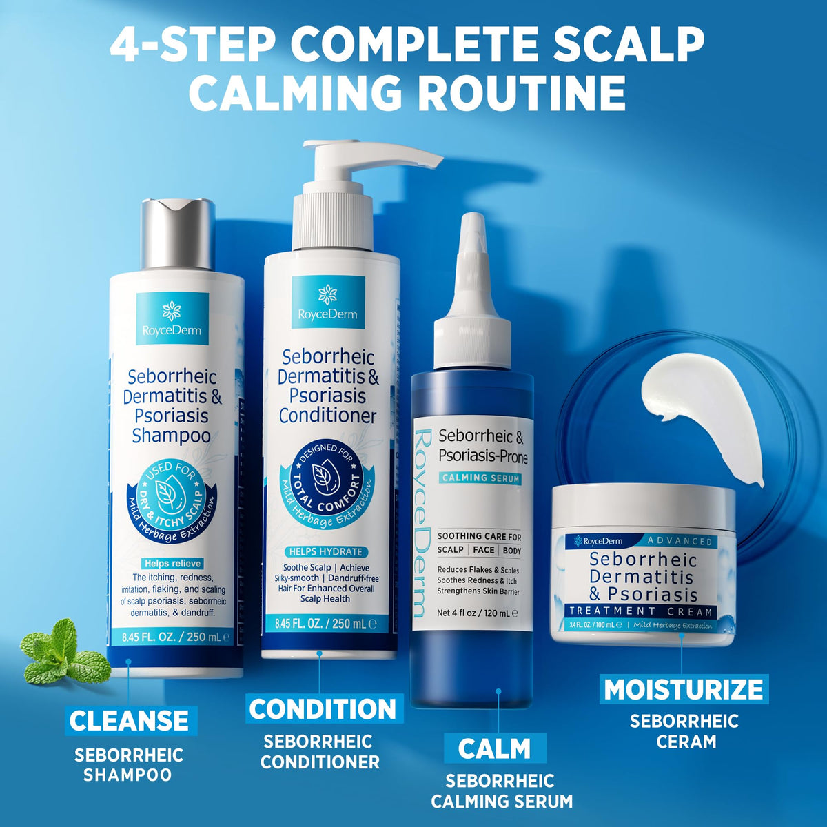 Roycederm Seborrheic & Psoriasis Calming Serum texture close-up
