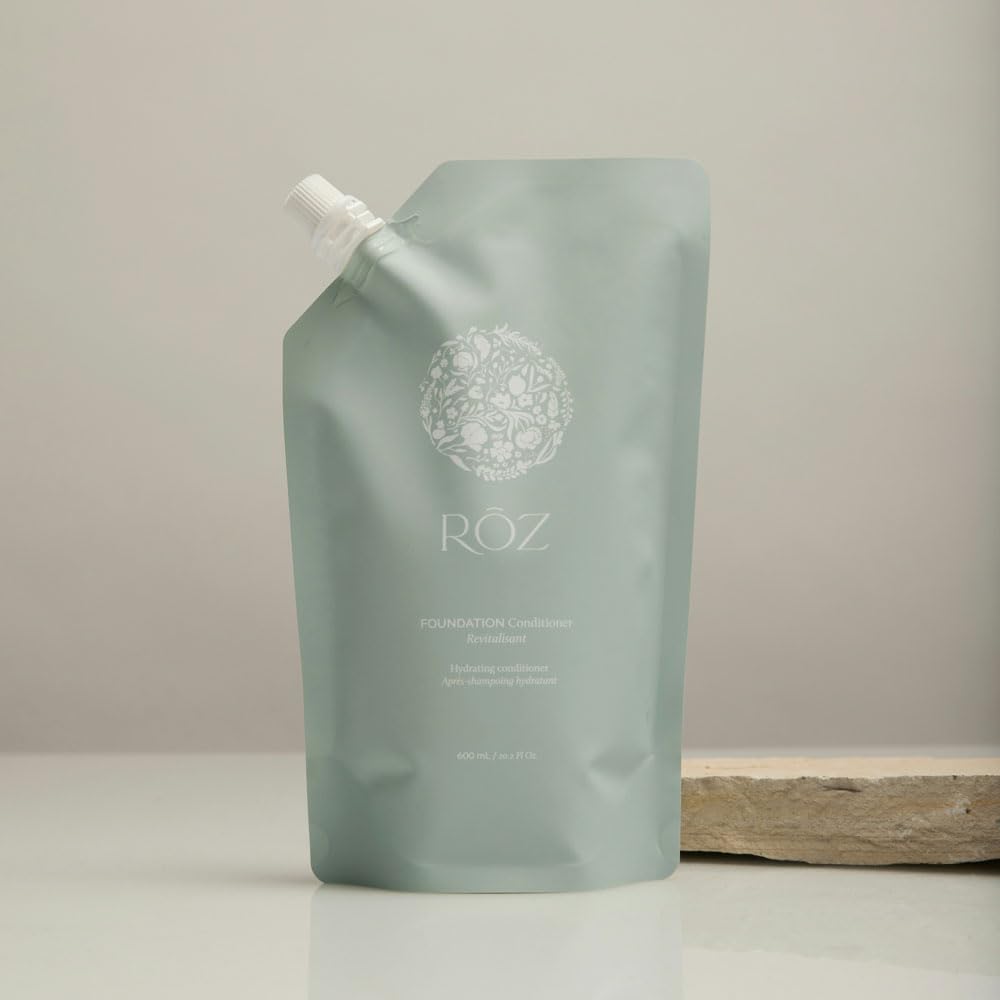 RŌZ Foundation Conditioner Refill pouch with ingredients list