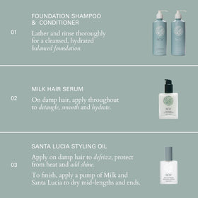RŌZ Foundation Shampoo 300 mL in hand with lather