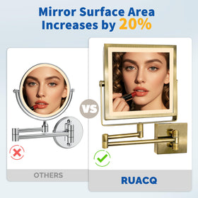 Ruacq Wall Mounted Makeup Mirror with adjustable arm