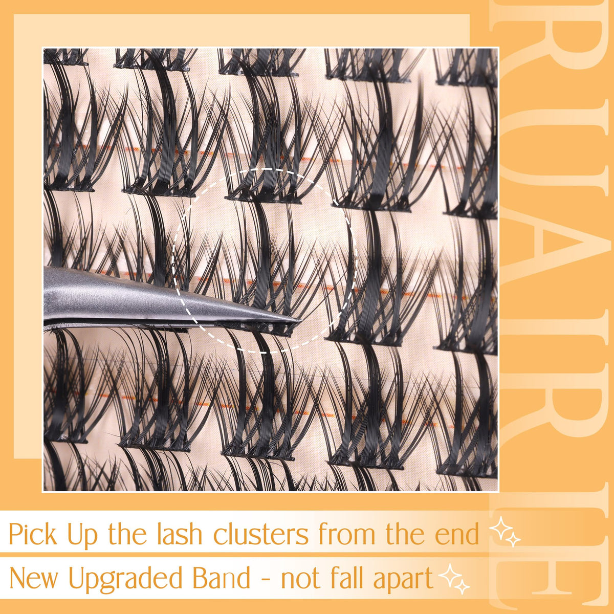 Ruairie Lash Clusters applied close to natural lash line