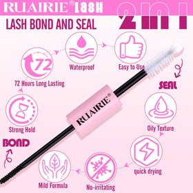 Ruairie Lash Glue clear seal side with cotton head