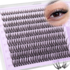 Ruairie Wispy Lash Clusters front view with natural finish