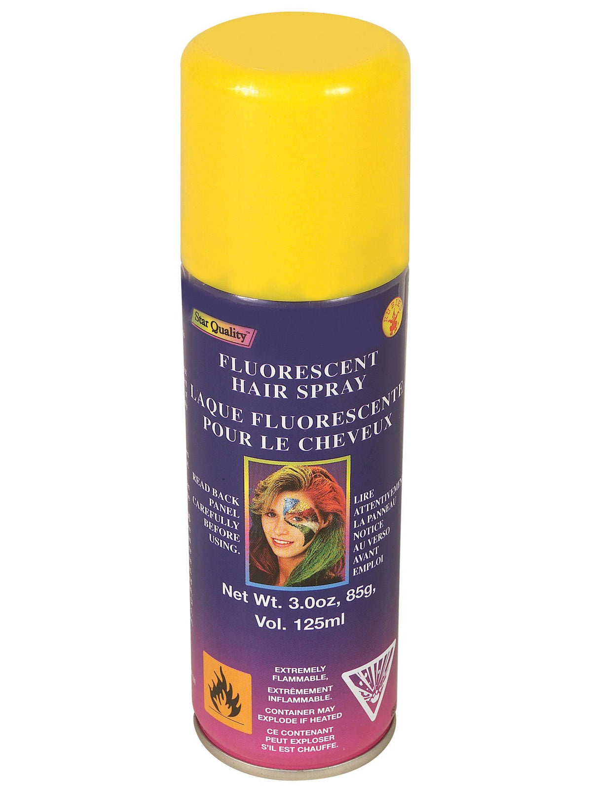 Rubies Yellow Haircolor Costume Hairspray 3 Ounces can front view
