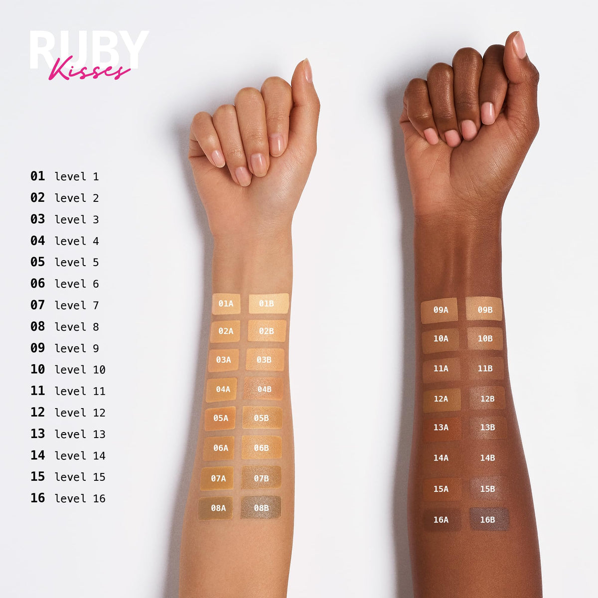 Ruby Kisses 3D Face Creator Cream Foundation Level 9 shade variety