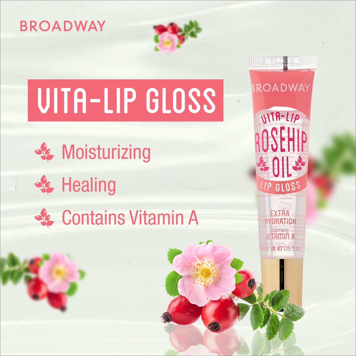 Ruby Kisses Vita-Lip Clear Lip Gloss in Mango Butter shade