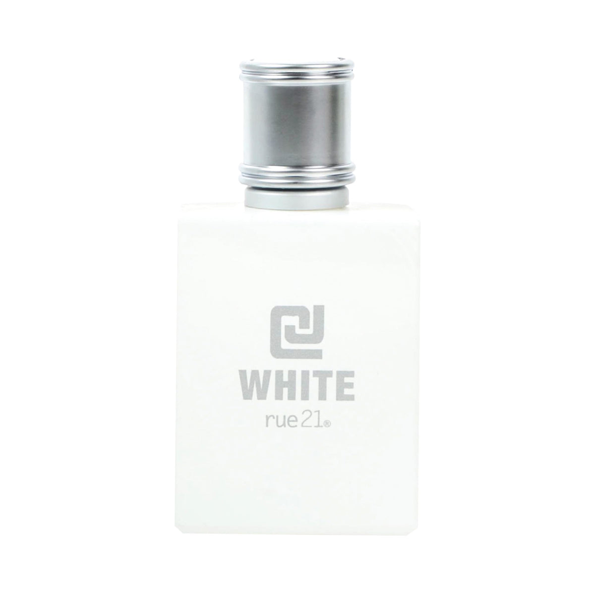 Rue 21 CJ White Men's Cologne Spray front view in travel-friendly bottle