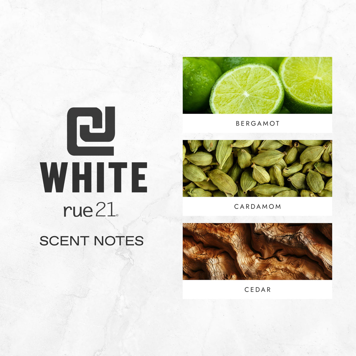 Rue 21 CJ White Men's Cologne Spray in lifestyle setting on a bathroom counter