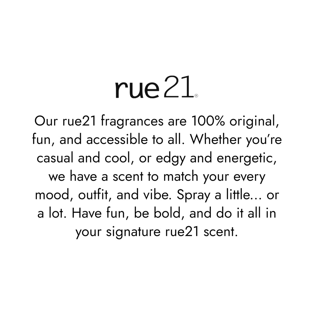 Rue 21 CJ White Men's Cologne Spray packaging with dimensions