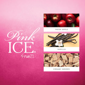 Rue 21 Pink Ice Eau De Parfum 50ml with floral background