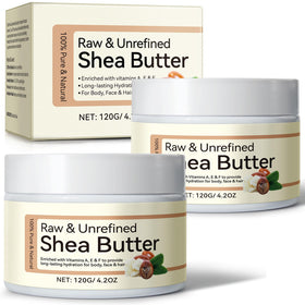 Rulviou Shea Butter Raw Organic 2 Pack front view