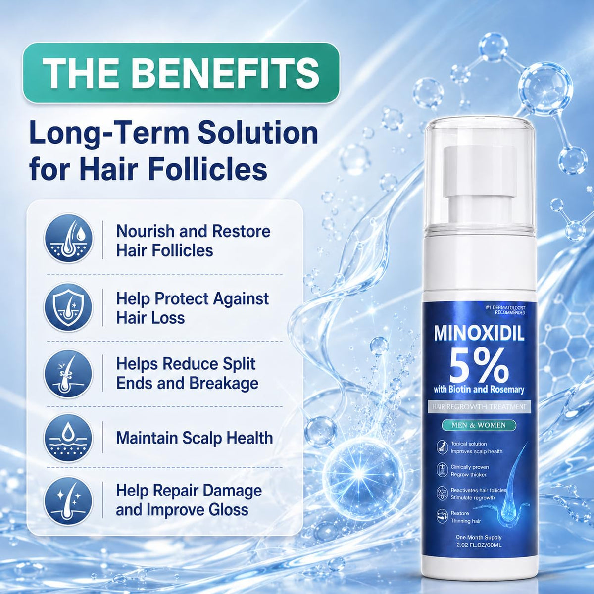 Rylx Hair Growth Serum bottle with cap