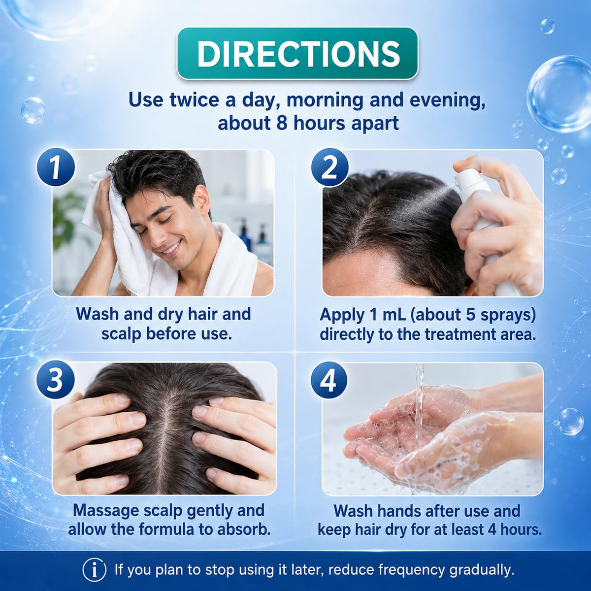 Rylx Hair Growth Serum texture on hand