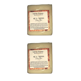 Sabrina Breanna Sea Moss Soap Bars front view with unique swirl design