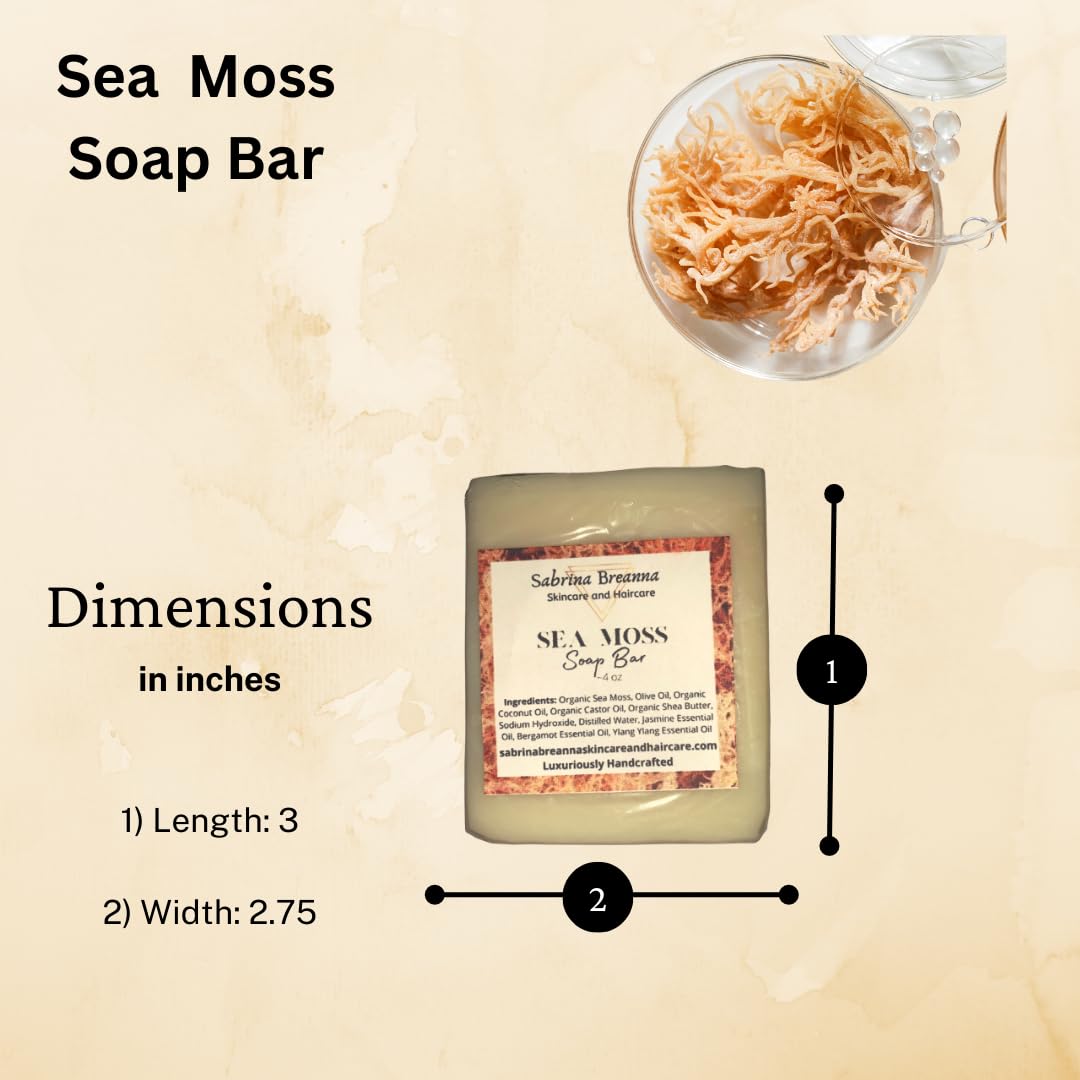 Sabrina Breanna Sea Moss Soap Bars stacked showing different swirl designs