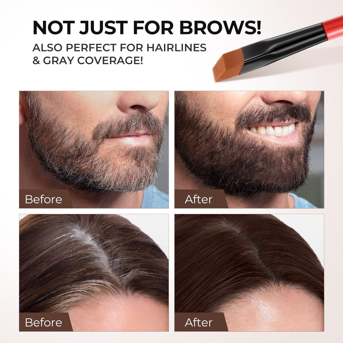 SACE LADY Eyebrow Color Kit Dark Brown gel application on brows