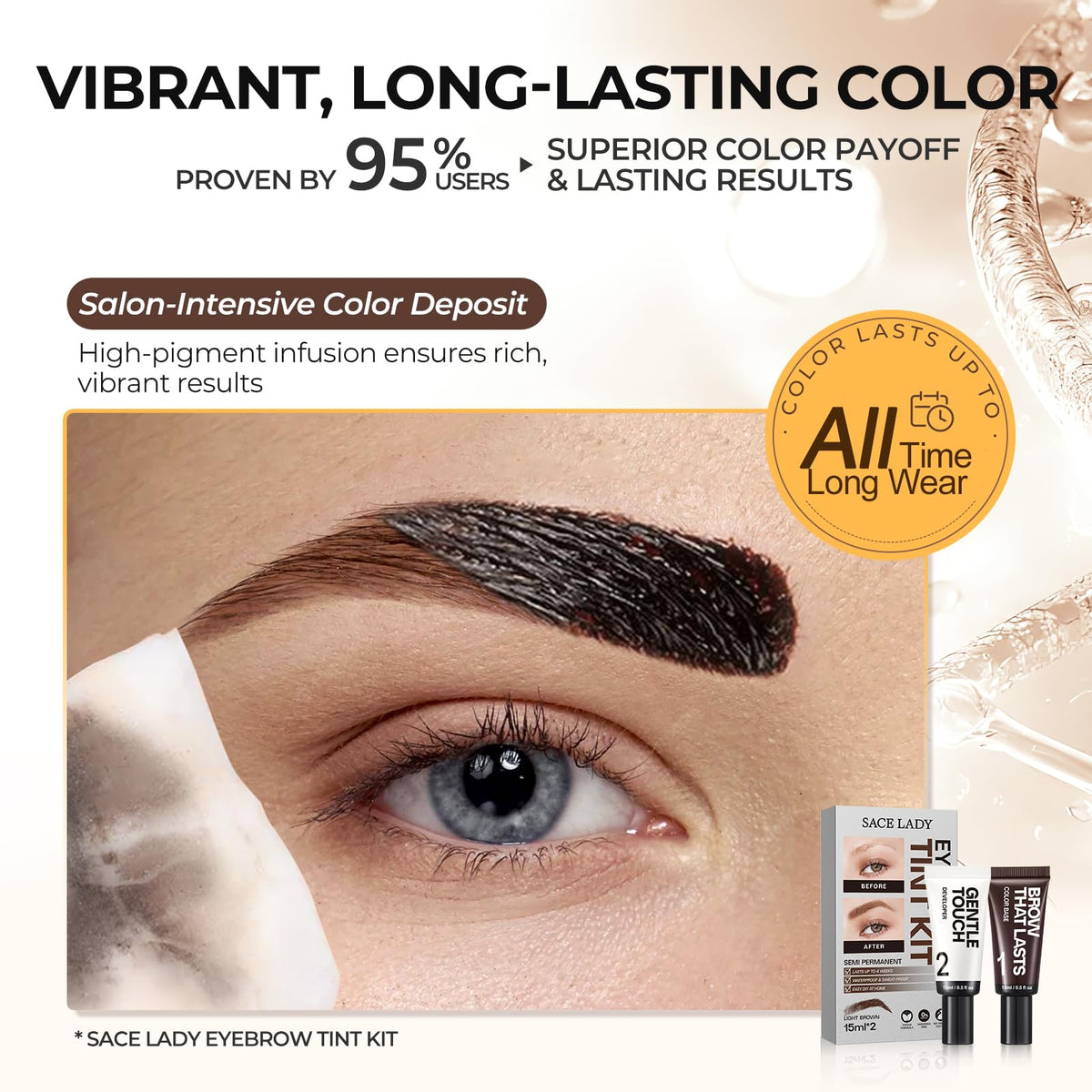 SACE LADY Eyebrow Color Kit Dual-ended Eyebrow Pen close-up