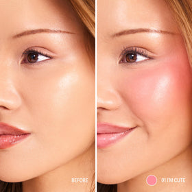 Sacheu Cheek STAY-N Liquid Blush I'm Cute with other makeup