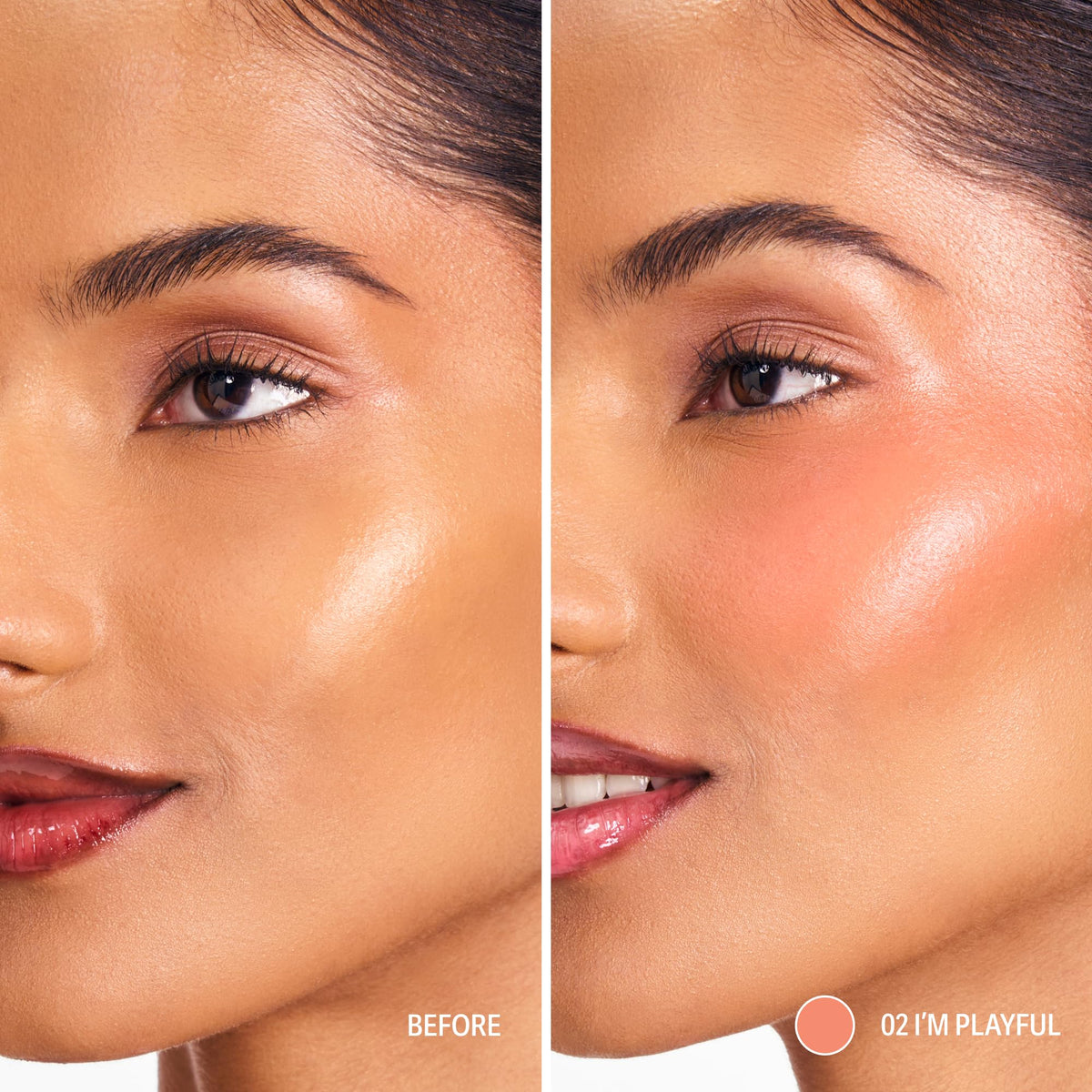 Sacheu Cheek STAY-N Liquid Blush I'm Playful on model