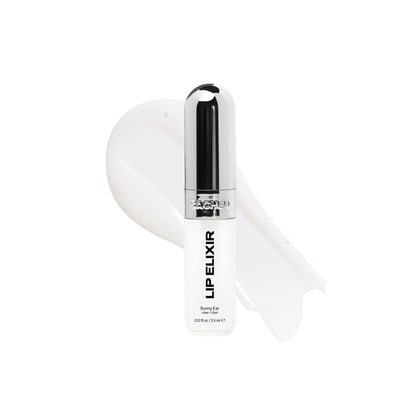 Sacheu Lip Elixir Hydrating Lip Gloss Bunny Ear clear tube front view