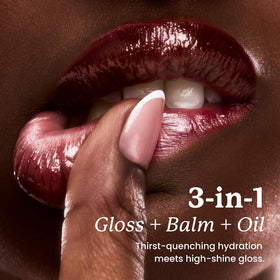 Sacheu Lip Elixir Hydrating Lip Gloss Bunny Ear clear tube side view