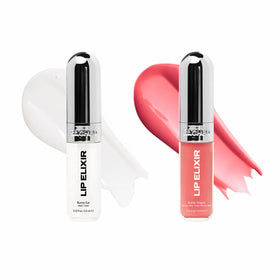 Sacheu Lip Elixir Hydrating Lip Gloss clear and sheer pink front view