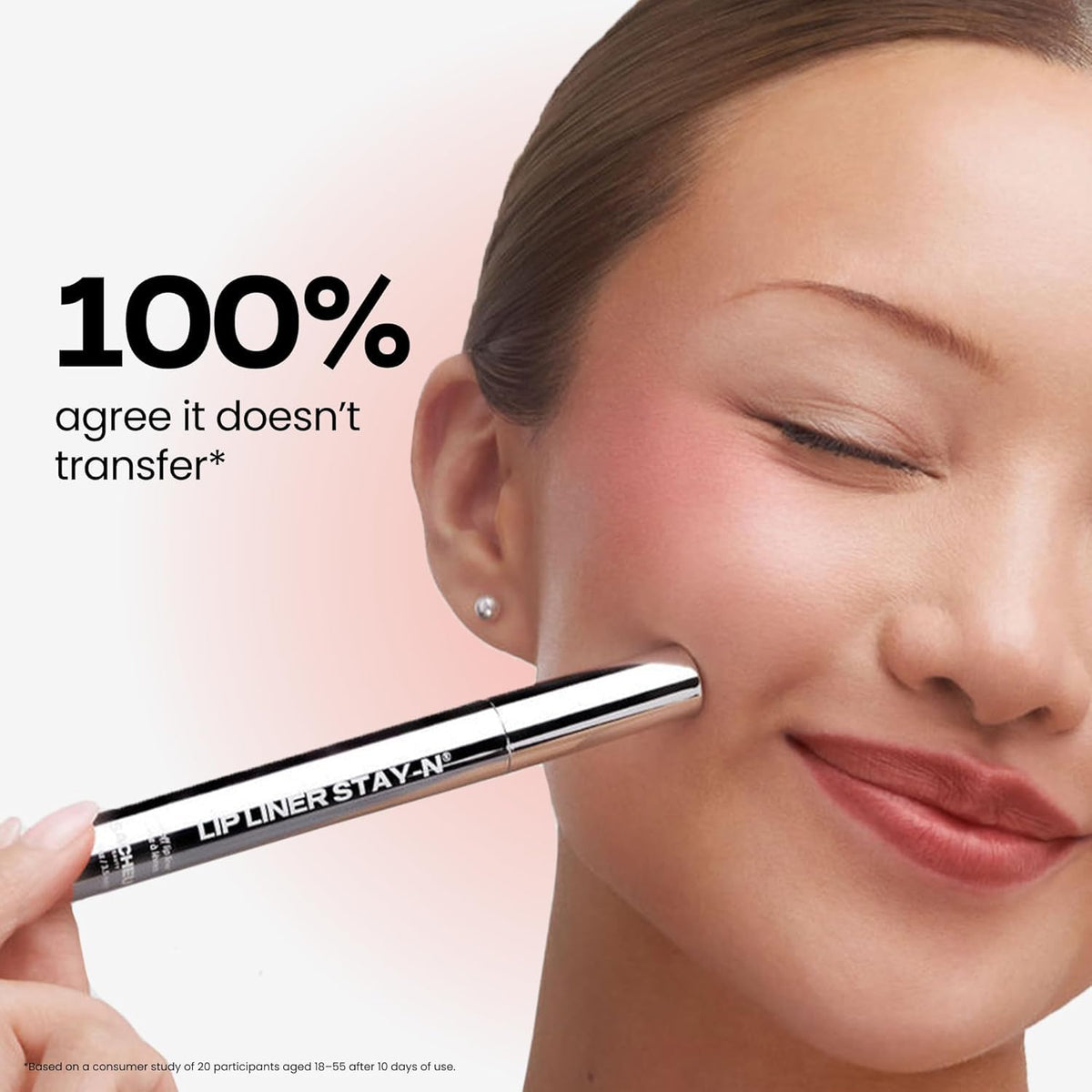 Sacheu Lip Liner STAY-N Peel Off Lip Stain in use on model