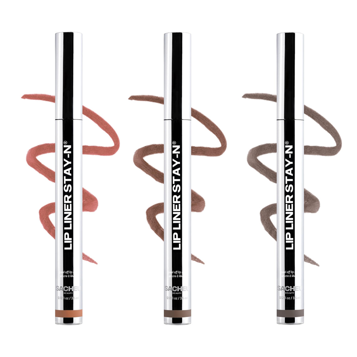 Sacheu Lip Liner STAY-N Peel Off Lip Stain Set front view