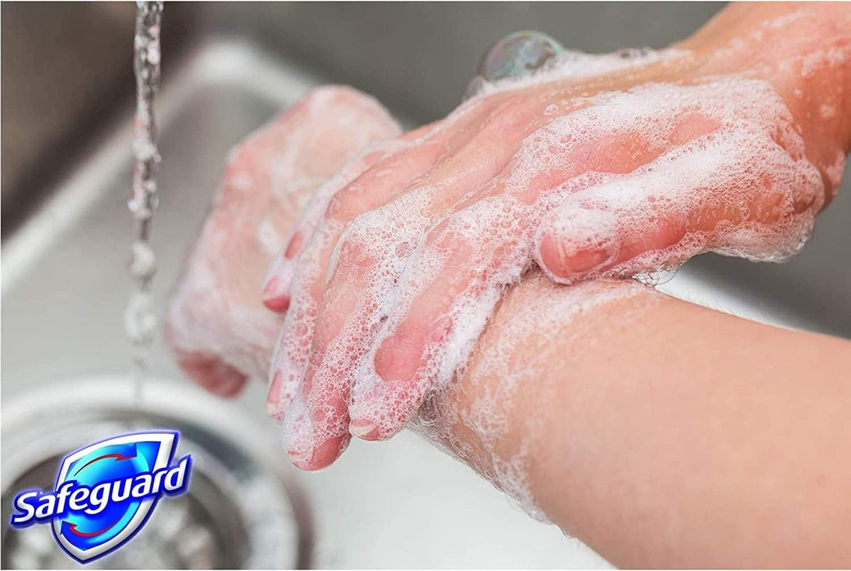 Safeguard Antibacterial Bar Soap on bathroom counter