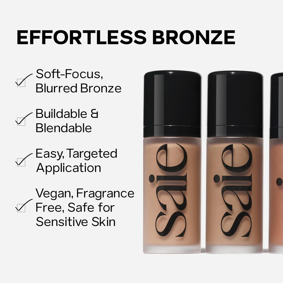 Saie Dew Bronze Liquid Bronzer Stick close-up of texture