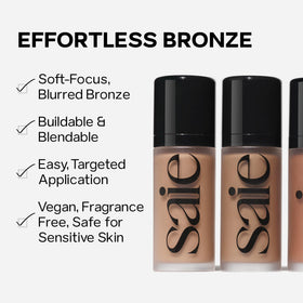 Saie Dew Bronze Liquid Bronzer Stick close-up of texture