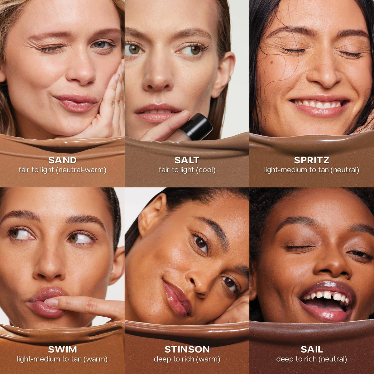 Saie Dew Bronze Liquid Bronzer Stick in hand
