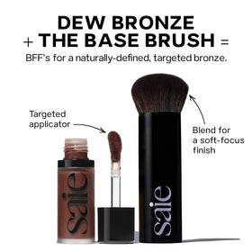Saie Dew Bronze Liquid Bronzer Stick in lifestyle setting
