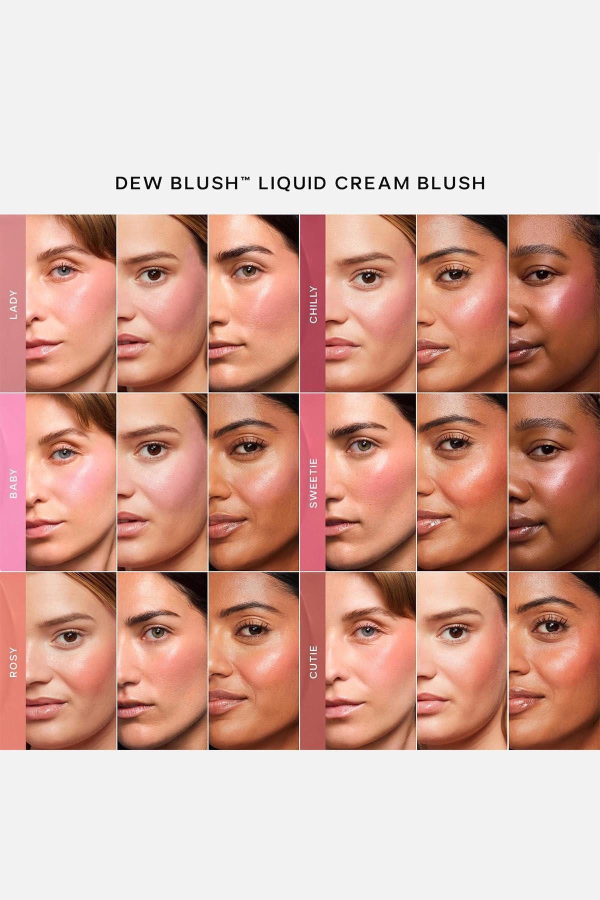 Saie Dew Liquid Blush Cutie 0.40 oz in natural light