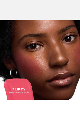 Saie Dew Liquid Blush Flirty packaging on a white background