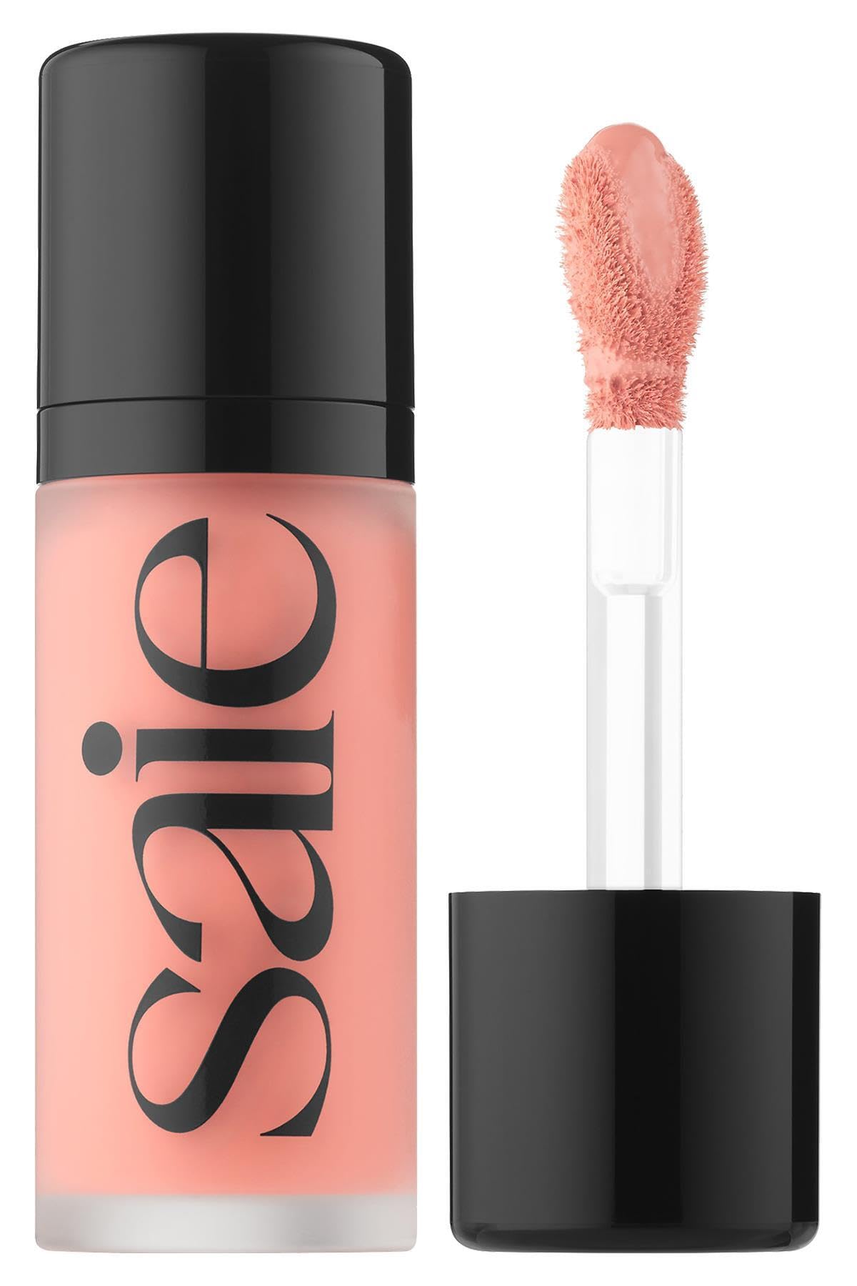 Saie Dew Liquid Blush in Rosy front view with doe-foot applicator