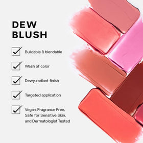 Saie Dew Liquid Blush in Spicy shade close-up