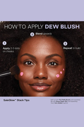 Saie Dew Liquid Blush in various shades displayed together