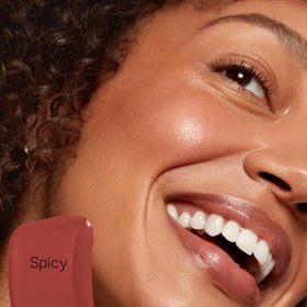 Saie Dew Liquid Blush swatch on skin