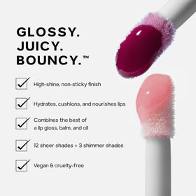 Saie Glossybounce Hydrating Lip Gloss in various shades