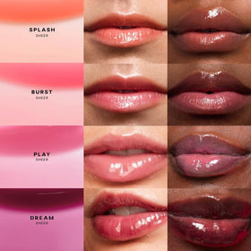 Saie Glossybounce Hydrating Lip Gloss swatch on skin
