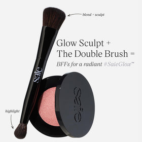 Saie Glow Sculpt Multi-Use Highlighter Cream Blush Mauveglow lifestyle scene