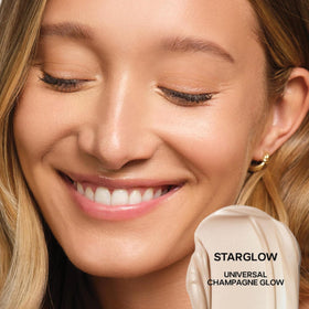 Saie Glowy Super Gel Duo Starglow highlighter close-up