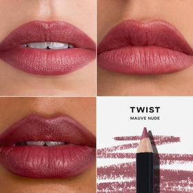 Saie Lip Liner 101 swatch on skin showing creamy texture