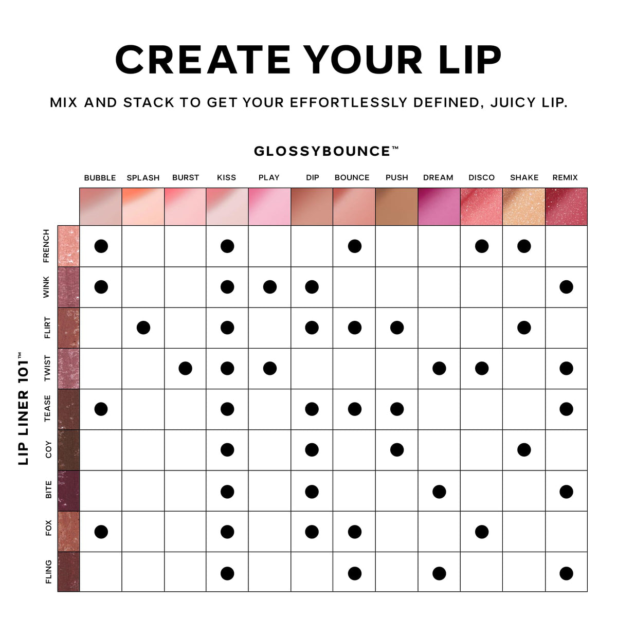 Saie Lip Liner 101 Tease in a beauty setup